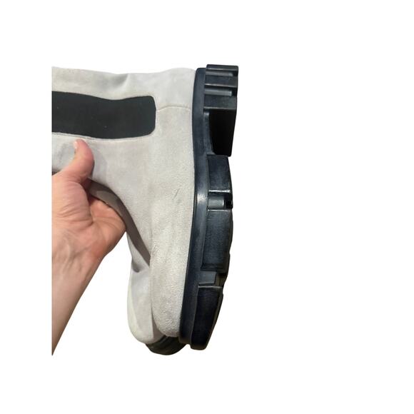 Free People Brooks Lug Sole Chelsea Boot Grey Suede Sz. 41 (US 11) - Picture 9 of 11